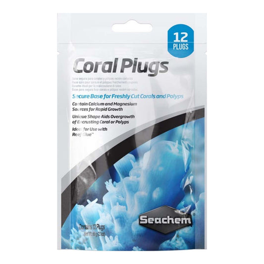 Seachem Laboratories Coral Plugs Secure Base White, 1ea/12 pk