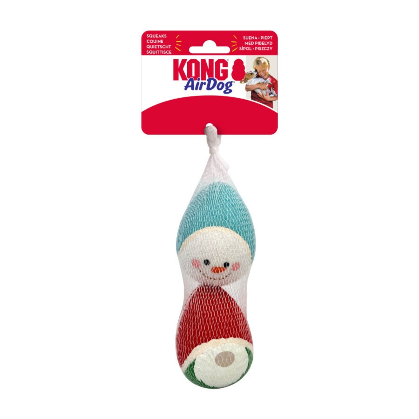 KONG Holiday AirDogs Egg Squeaker Dog Toy 1ea/MD, 2 pk