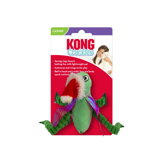 KONG Holiday Crackles Grasshopper Cat Toy 1ea/One Size