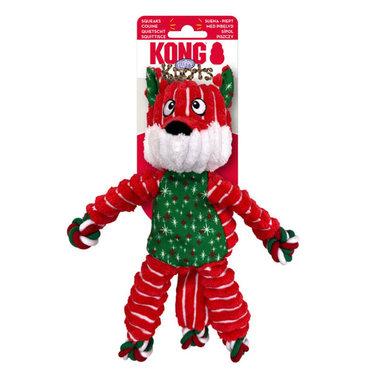 KONG Holiday Floppy Knots Fox Dog Toy 1ea/SM/MD