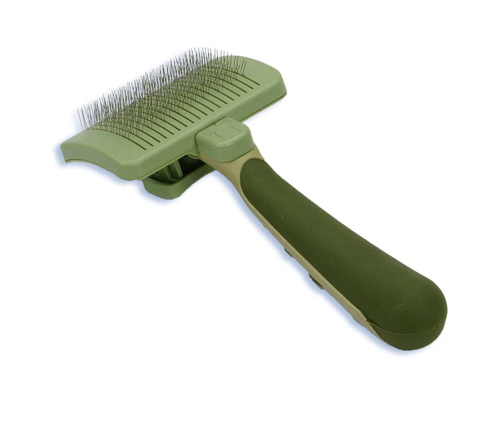 Safari Dog Self-Cleaning Slicker Brush Light Green/Dark Green 1ea/LG