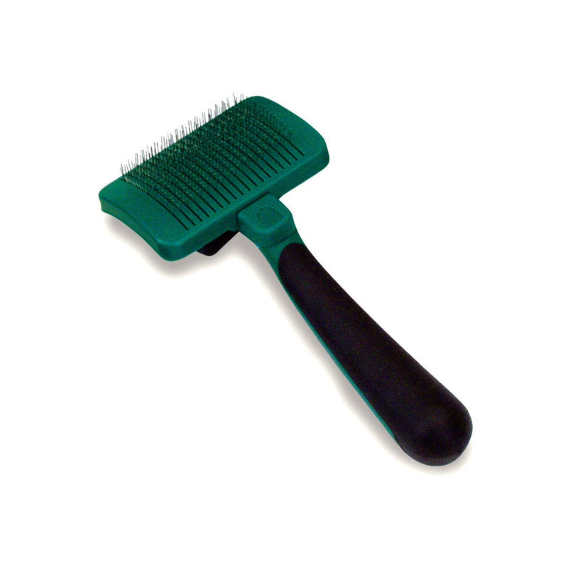 Safari Dog Self-Cleaning Slicker Brush Light Green/Dark Green 1ea/SM