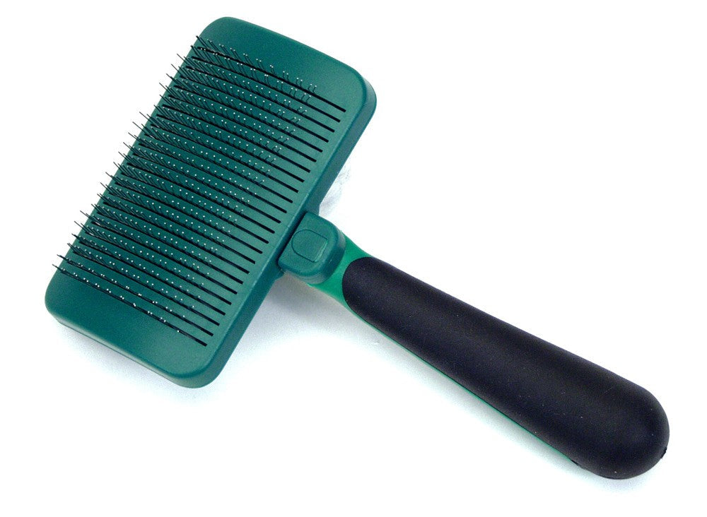 Safari Dog Self-Cleaning Slicker Brush Light Green/Dark Green 1ea/MD