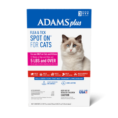 Adams Plus Flea & Tick Spot On for Cats & Kittens 1ea/Over 5 lb