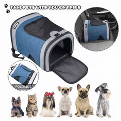 JESPET Pet Backpack Carrier for Small Dog, Puppy, Soft Carrier Backpack Ideal for Traveling, Hiking, Walking and Outdoor Activities with Family