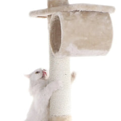 74 " H Real Wood Cat Tree With Cured Sisal Posts A7463