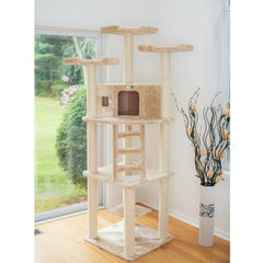 Armarkat Multi-function Real WOOD Cat Tower Beige