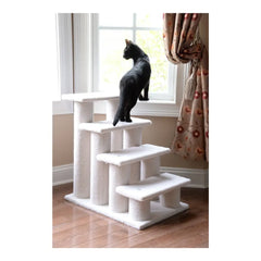 Real Wood 4 Steps Ramp For Dogs, Cats, Cat Step Stairs Ramp