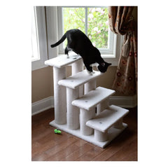 Real Wood 4 Steps Ramp For Dogs, Cats, Cat Step Stairs Ramp