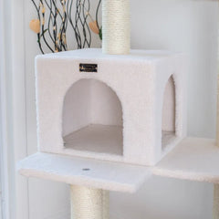 Armarkat Ivory 57" High Cat tree, Fleece Covered Cat Climber