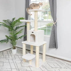 Real Wood B6203 Classic Cat Tree Five Levels Cat Condo