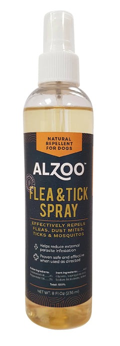 ALZOO Plant-Based Flea and Tick Repellent Spray for Dogs, 8oz