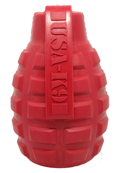 USA-K9 Grenade Durable Rubber Chew Toy & Treat Dispenser