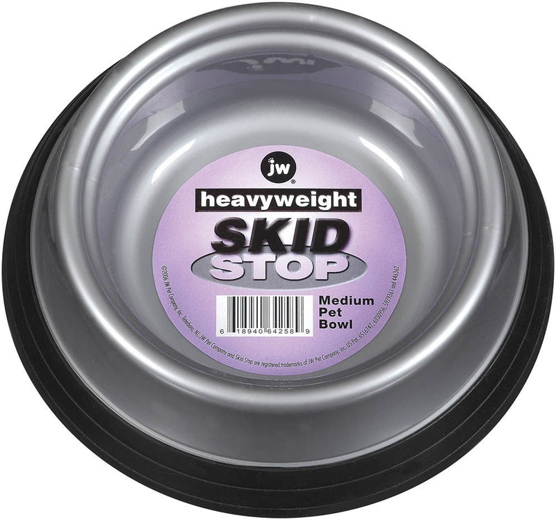 JW Pet Skid Stop Heavyweight Dog Bowl Assorted 1ea/MD