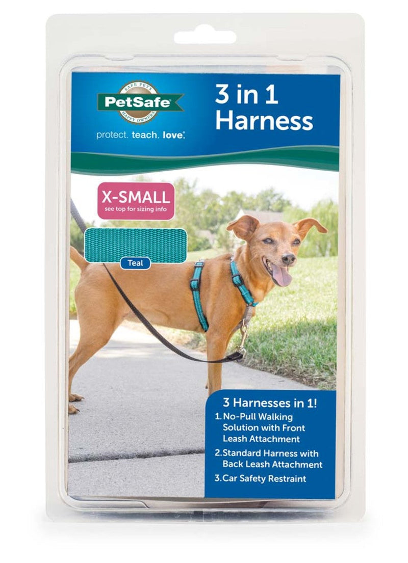 PetSafe 3in1 Dog Harness Teal 1ea/XS