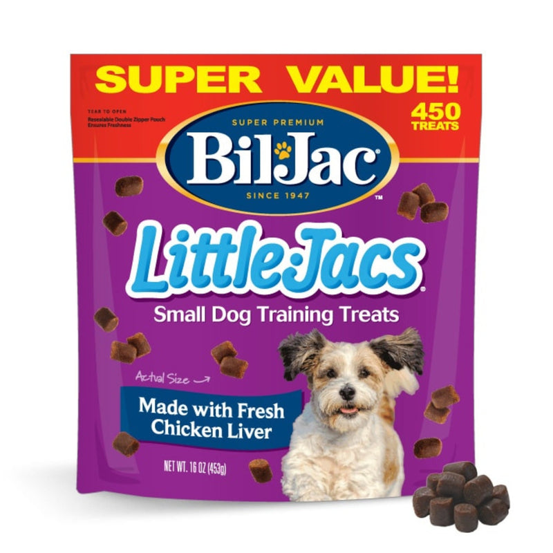 Bil-Jac Little Jacs Soft Training Dog Treats Chicken Liver 16oz. (Case of 6)