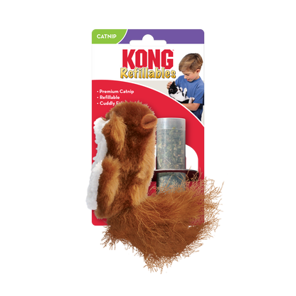 KONG Refillables Catnip Squirrel Cat Toy Brown 1ea/One Size