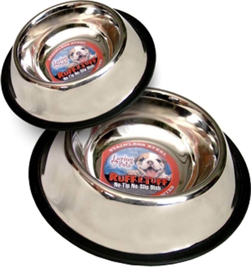 Loving Pets Traditional No-Tip Stainless Steel Dog Bowl Silver 1ea/16 oz