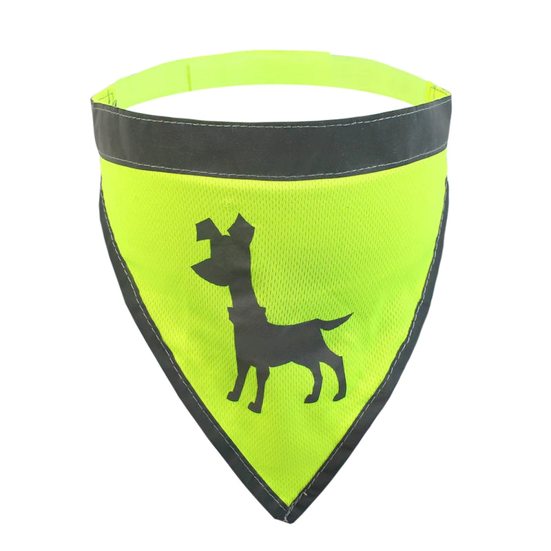 Visibility Dog Bandana Neon Yellow Small