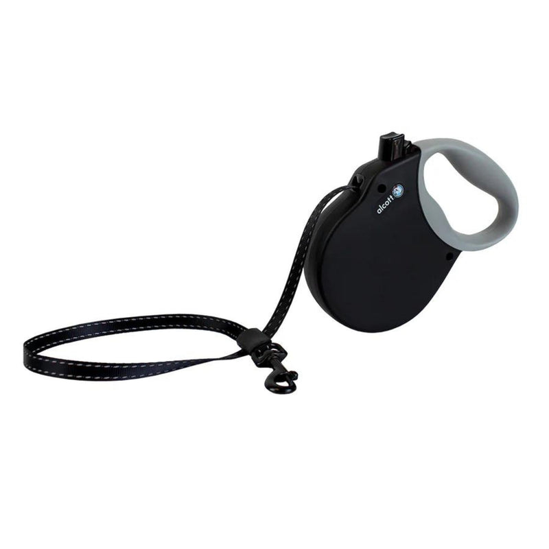 Alcott Adventure Retractable Belt Leash Black Meidum-16Ft