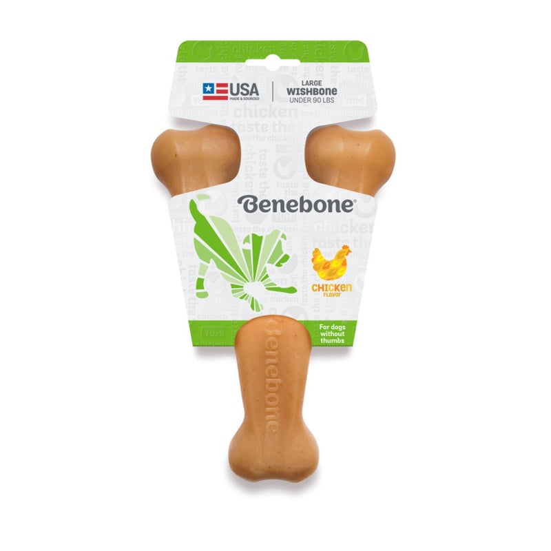 Benebone Wishbone Durable Dog Chew Toy Chicken, 1ea/LG