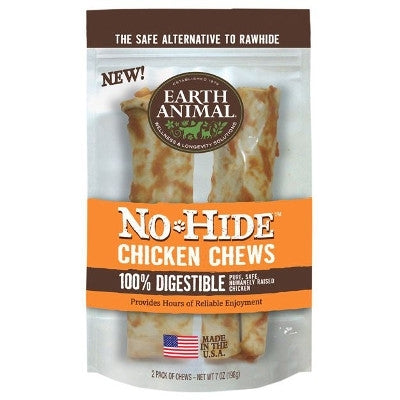 Earth Animal No Hide Chicken Chews Dog Treats; 4 Inch; 2 Pack