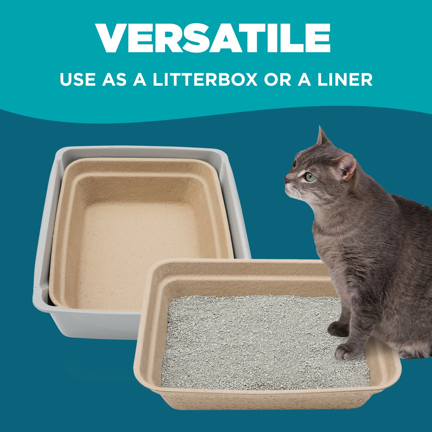 LumaKa Pets Disposable Litter Box - 5/Pack/Large/Disposable Litter Boxes for Cats, Rabbit Litter Box, Guinea Pig Litter Box, Cat Box, Travel Litter Box, High Sided Litter Box, Sturdy, Leak Resistant