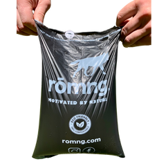 Compostable Dog Poop Bags + Bamboo Dispenser