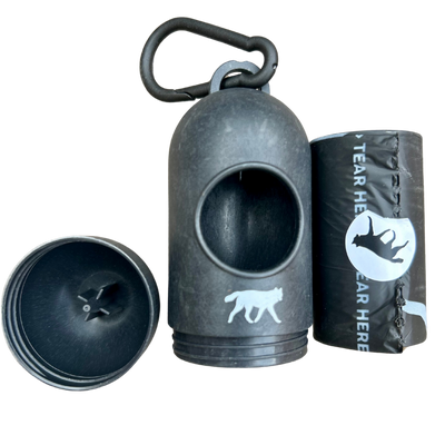 Bamboo Poop Bag Dispenser w/ 1 Compostable roll